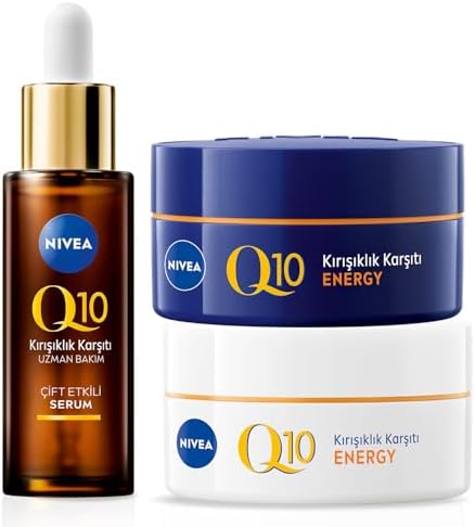 Alternative view of SPF15 Q10 Energy Gündüz Yüz Kremi 50ml, Gece Kremi 50ml ve Kırışıklık Karşıtı Çift Etkili Serum 30ml