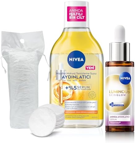 Alternative view of Aydınlatıcı Bakım Seti, Makyaj Temizleme Suyu 400ml ve Luminous630 Skin Glow Serum 30ml,Pamuk Hediye