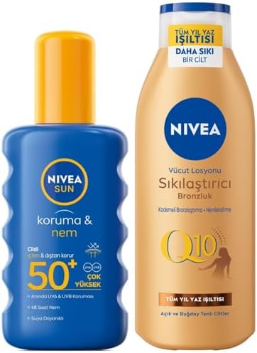 Alternative view of SUN SPF50 Güneş Koruyucu Vücut Spreyi 200ml ve Q10 Sıkılaştırıcı Bronzlaştırıcı Vücut Losyonu 250ml