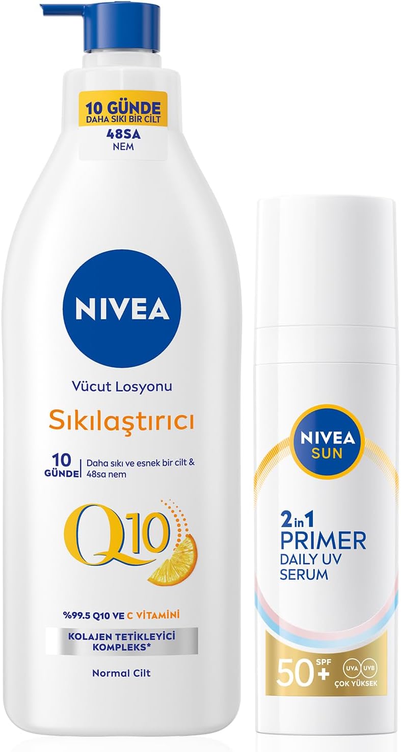Alternative view of SUN SPF50 Güneş Koruyucu Nemlendirici Primer Makyaj Bazı 30ml ve Q10 Sıkılaştırıcı Vücut Losyon400ml