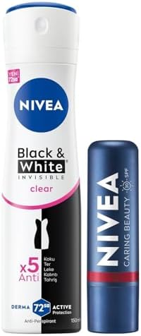 Spf30 Nemlendirici Kırmızı Dudak Kremi Ve Kadın Sprey Deodorant &white Invisible Clear 150ml