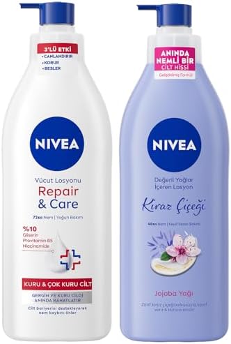 Alternative view of Kiraz Çiçeği Vücut Losyonu ve Repair&Care Nemlendirici Losyon 400ml, Rahatlatıcı, Kuru Cilt