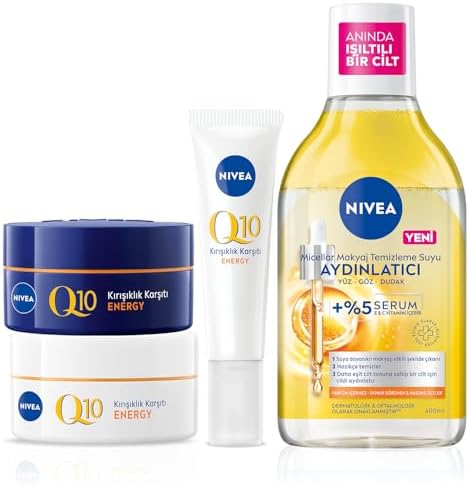 C Vitamini Bakım Seti, Micellar Makyaj Temizleme Suyu 400ml,Göz Kremi 15ml, Gündüz ve Gece Yüz Kremi