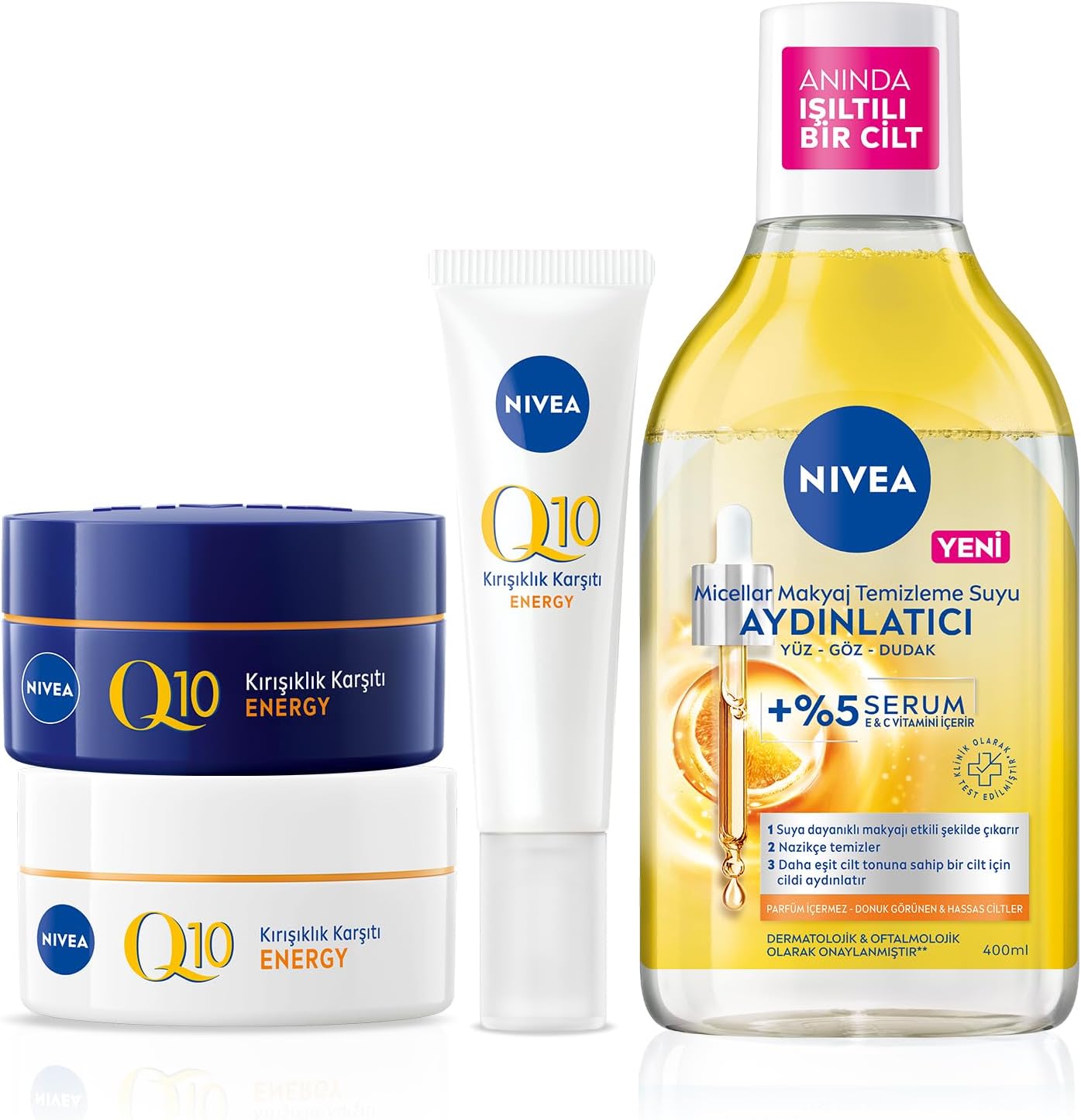 Alternative view of C Vitamini Bakım Seti, Micellar Makyaj Temizleme Suyu 400ml,Göz Kremi 15ml, Gündüz ve Gece Yüz Kremi