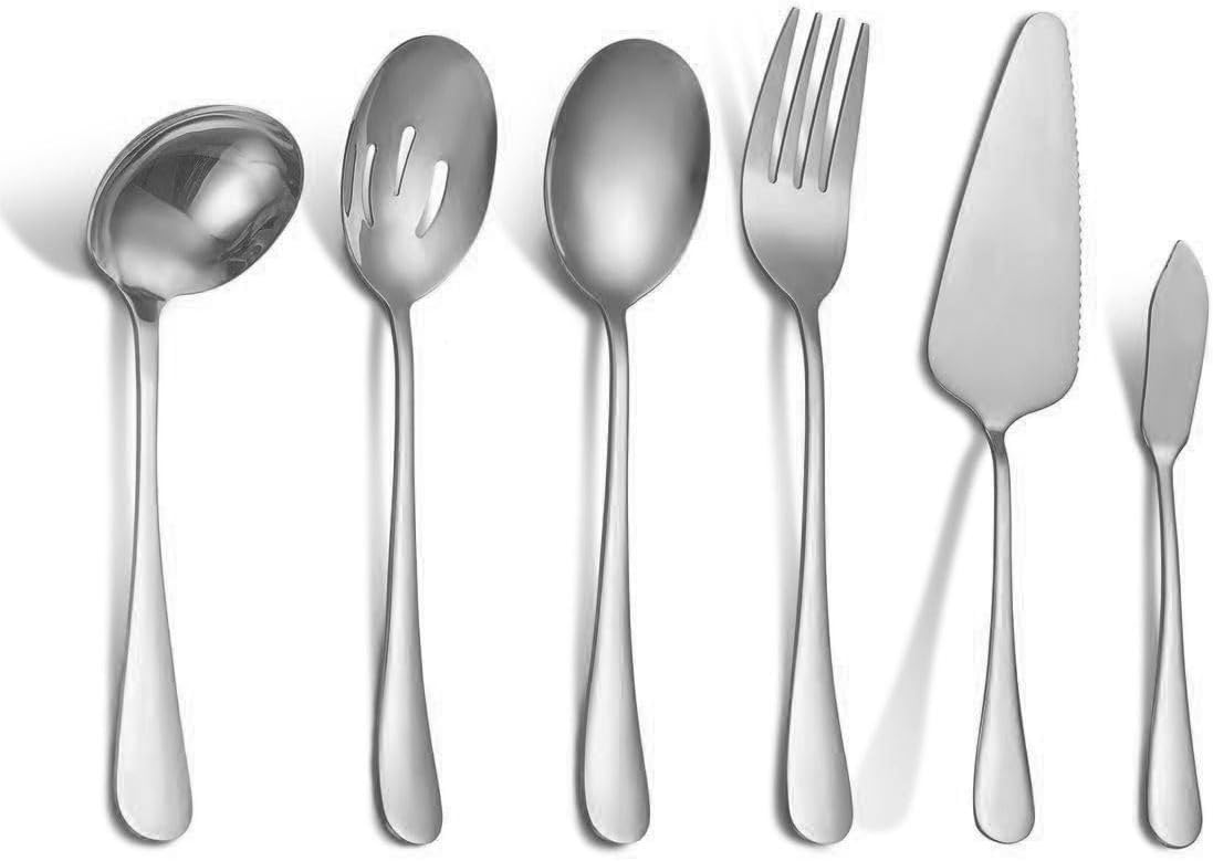 Alternative view of 6 Parça Silver Sunum için Servis Kaşığı Kaşık Çatal Spatula Reçel Seti cin613slv