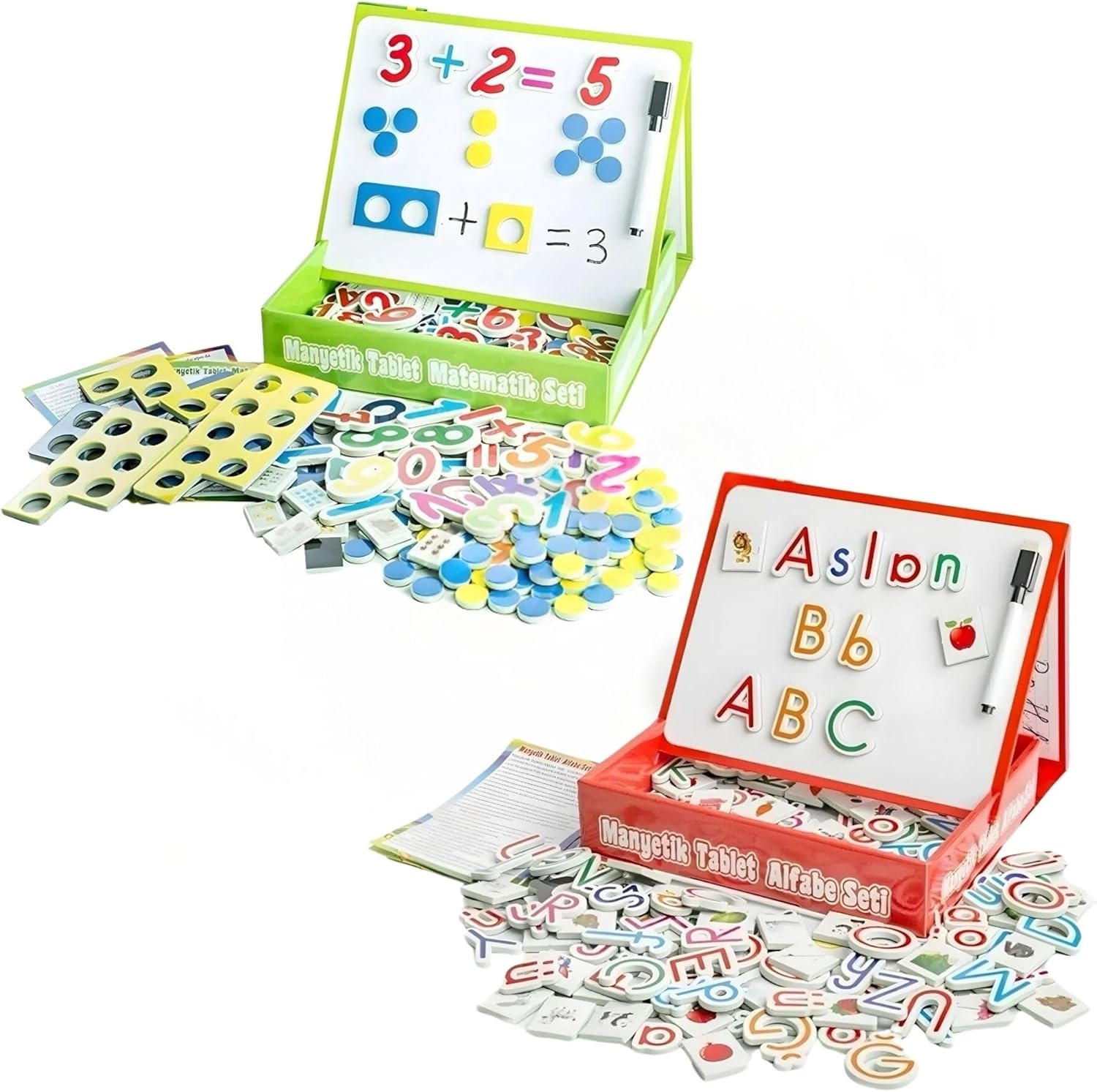 Alternative view of Eğitici Manyetik Harfler ve Manyetik Matematik Sayı Seti - Magnet Yazı Tahtası Alfabe Sayılar