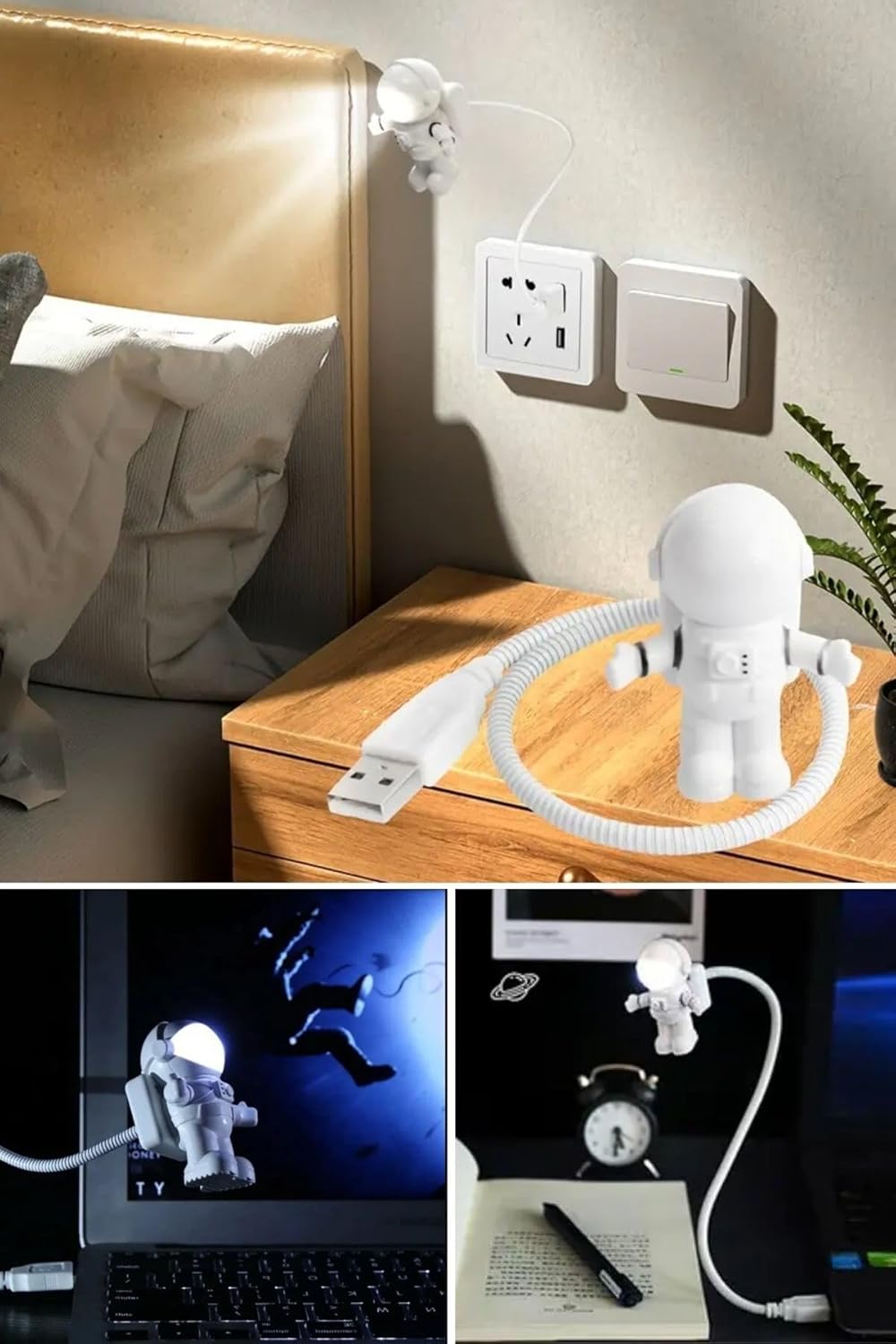 Alternative view of USB Astronot Gece Lambası, Masa Lambası, Kitap Okuma Lambası Işığı
