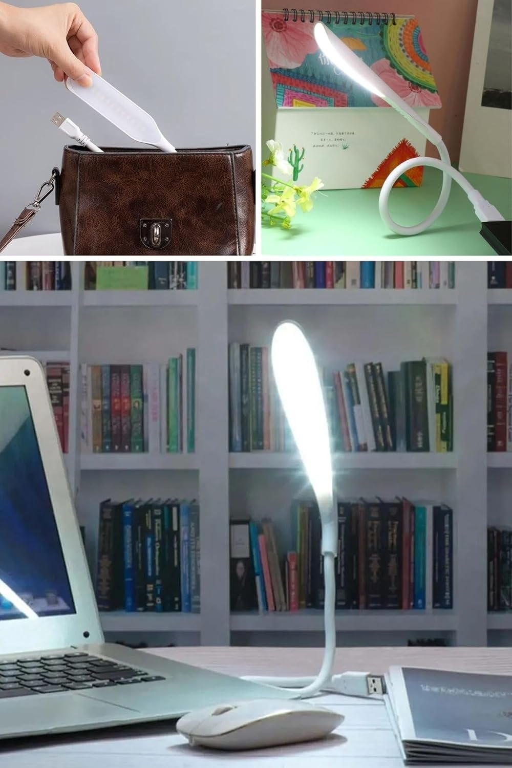 Alternative view of USB Girişli 14 Ledli 3 Kademeli Dokunmatik Masa/Kitap Okuma Lambası Ledi Beyaz