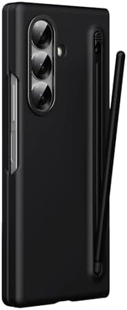 - Galaxy Z Fold 7 ile uyumlu Kılıf S Pen Kalem Bölmeli Yuvalı Clasic Titanyum Renkli Premium Sert Kapak