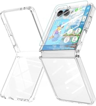 - Galaxy Z Flip 7 ile uyumlu Kılıf Köşe Korumalı Antişok Şeffaf Silikon Kapak + Ekran Koruyucu Cam Set