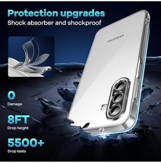 - Galaxy A17 ile uyumlu Kılıf Kamera Çıkıntılı Korumalı Yumuşak Şeffaf Silikon +9H Ekran Koruyucu Cam Set