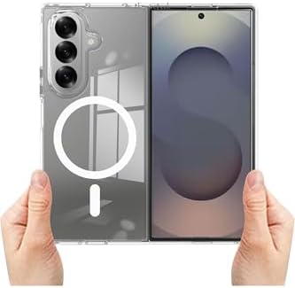 Alternative view of - Galaxy Z Fold 7 ile uyumlu Kılıf ile uyumlu Kablosuz Şarj Destekli Sert Şeffaf Darbe Emici Kapak