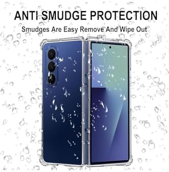 - Galaxy Z Fold 7 ile uyumlu Kılıf Köşe Korumalı Darbeye Dayanıklı Antişok Şeffaf Silikon Kapak