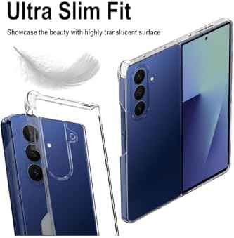 Alternative view of - Galaxy Z Fold 7 ile uyumlu Kılıf Köşe Korumalı Darbeye Dayanıklı Antişok Şeffaf Silikon Kapak