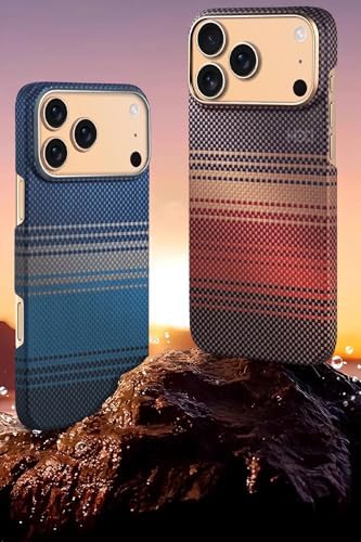 - 17 Pro Max ile uyumlu Kılıf ile uyumlu Şarjlı Karbon Fiber Ruaha ArmorAir Kesik Kenarlı Kevlar Kapak
