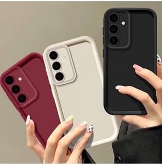 Alternative view of - Galaxy A17 ile uyumlu Kılıf Yumuşak Lansman Silikon Kamera Korumalı Çıkıntılı 3D Kalın Kenarlı Kapak