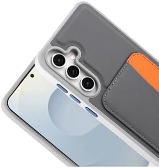 Alternative view of - Galaxy S25 FE ile uyumlu Kılıf Kamera Korumalı Kartlıklı Cüzdanlı Renkli Tuşlu Deri Tasarımlı Silikon