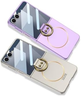 - Galaxy Z Flip 7 ile uyumlu Kılıf ile uyumlu Şarj Destekli Kıpta Yüzüklü Sert Kapak