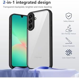 Alternative view of - Galaxy S25 FE ile uyumlu Kılıf Kamera Korumalı Kenarı Renkli Arkası Şeffaf Yumuşak Sert Silikon Kapak
