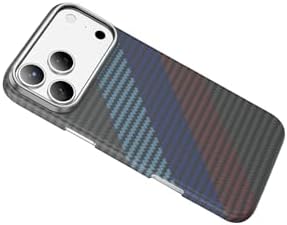 - 17 Pro Max ile uyumlu Kevlar Yatay Renkli İnce Woven ile uyumlu Kılıf