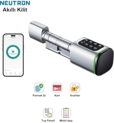 AKILLI KİLİT, PARMAK İZİ, ANAHTAR, TUŞ PANELİ, KART, MOBİL APP