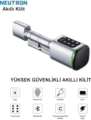 Alternative view of AKILLI KİLİT, PARMAK İZİ, ANAHTAR, TUŞ PANELİ, KART, MOBİL APP