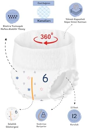 Külot Bebek Bezi 6 Numara X-Large 20 Adet (15+Kg) Eko Paket