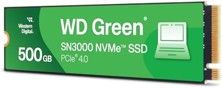 Alternative view of WD Green SN3000 NVMe SSD, PCIe Gen 4, 500GB