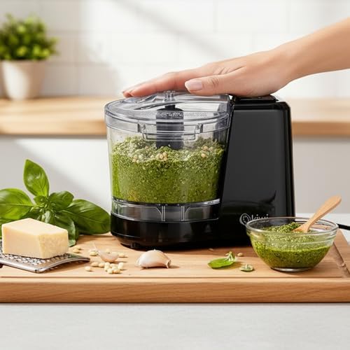 KC-8217 Mini Doğrayıcı, 350 ml, 160 W – Çift Bıçaklı Paslanmaz Çelik, Çıkarılabilir Parçalar, Kompakt Tasarım