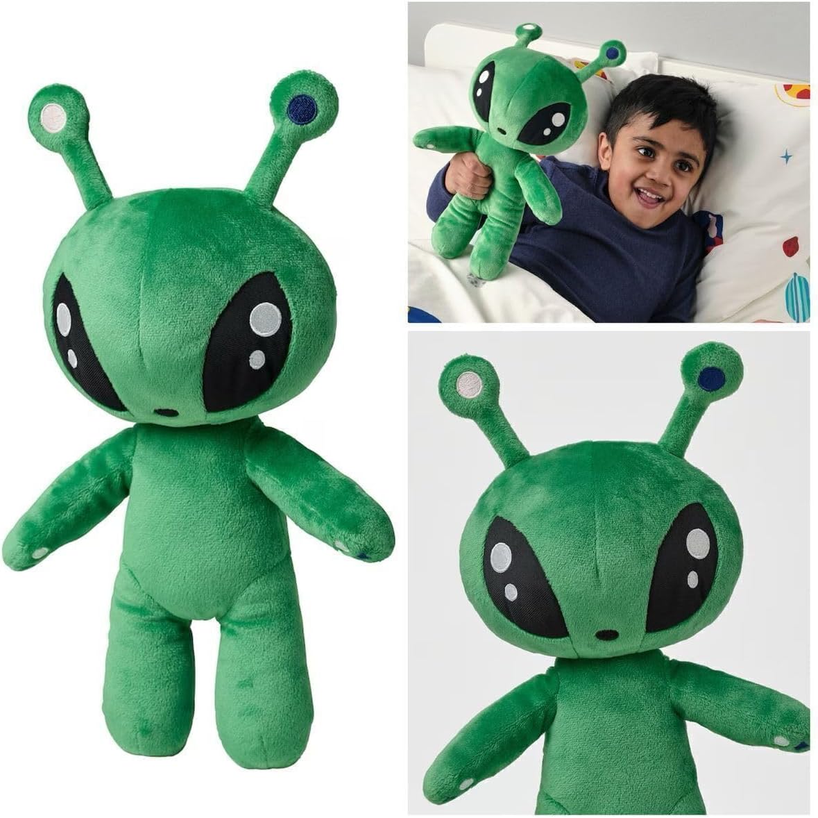Alternative view of Aftonsparv 34 Cm Yeşil Uzaylı Alien Yumuşak Peluş Oyuncak