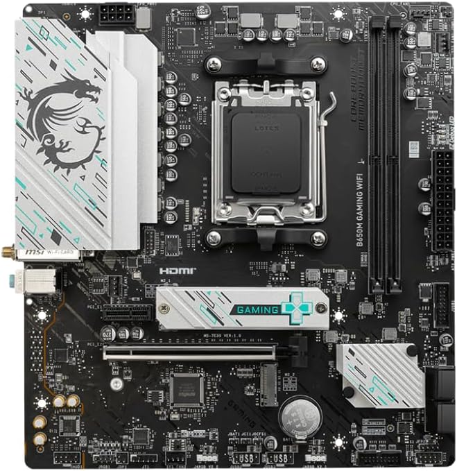 Alternative view of MSI B650M Gaming WIFI mATX AM5 DDR5 7200MHZ(OC) HDMI DP M.2 USB3.2 2.5G LAN WI-FI 6E mATX
