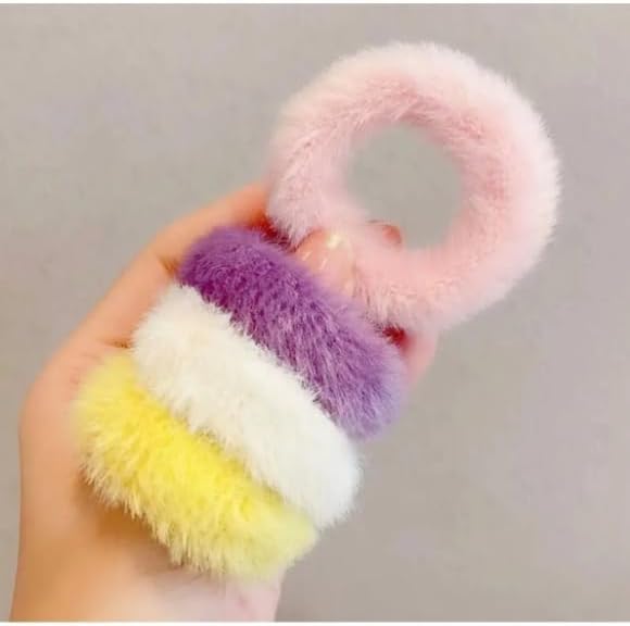 Kadın Pastel Ton 6'Lı Peluş Toka Setii, Kadın Çocuk Mandal Toka, Lastik Toka Seti, Toka Organizer, Toka, Kız Çocuk Toka, Toka