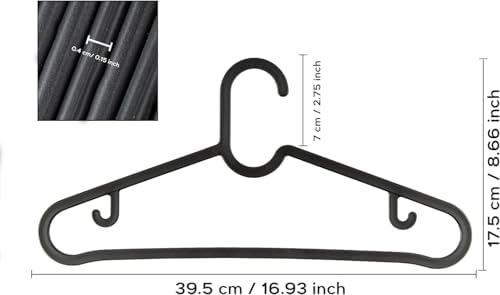 Alternative view of 20 Adet Dolap İçi Slim Plastik Elbise, Pantolon, Gömlek, Ceket, Etek Askısı