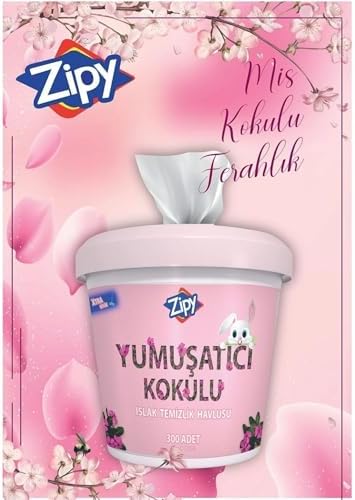 Yumuşatıcı Kokulu Islak Temizlik Havlusu, 300 Yaprak, Tüm Yüzeyler için, Pratik Kova Ambalaj