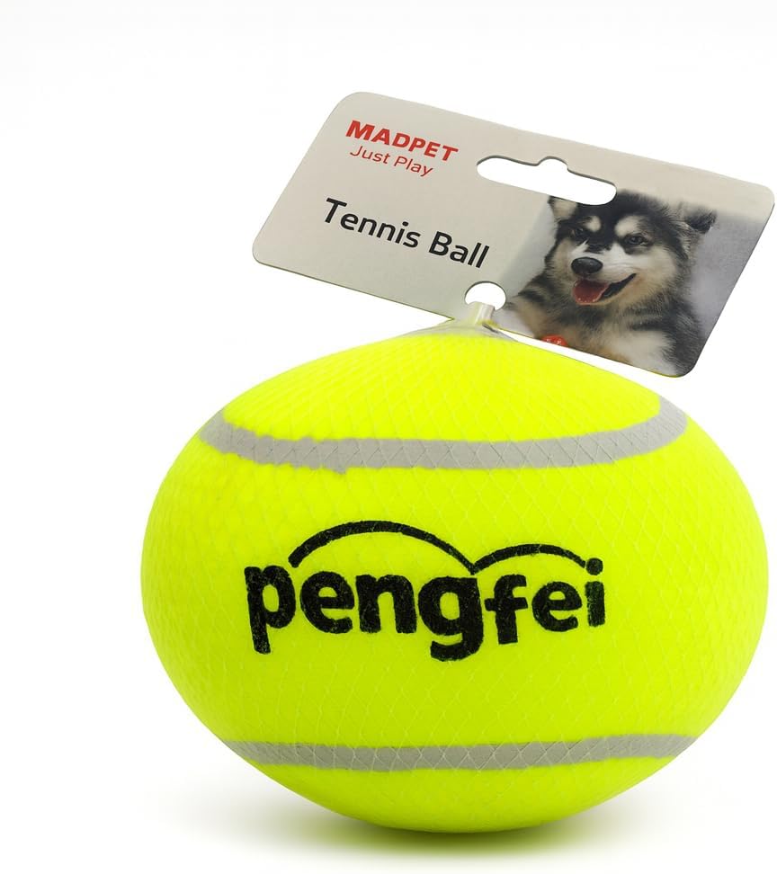 Köpek Oyuncağı Tenis Topu Büyük Boy – Dayanıklı Kauçuk İç Yapı, Diş Dostu Yumuşak Keçe Kaplama, Suya Dayanıklı, Hafif ve Esnek Yapı – Küçük ve Orta Irk Köpekler İçin Getir-Oyunu Topu
