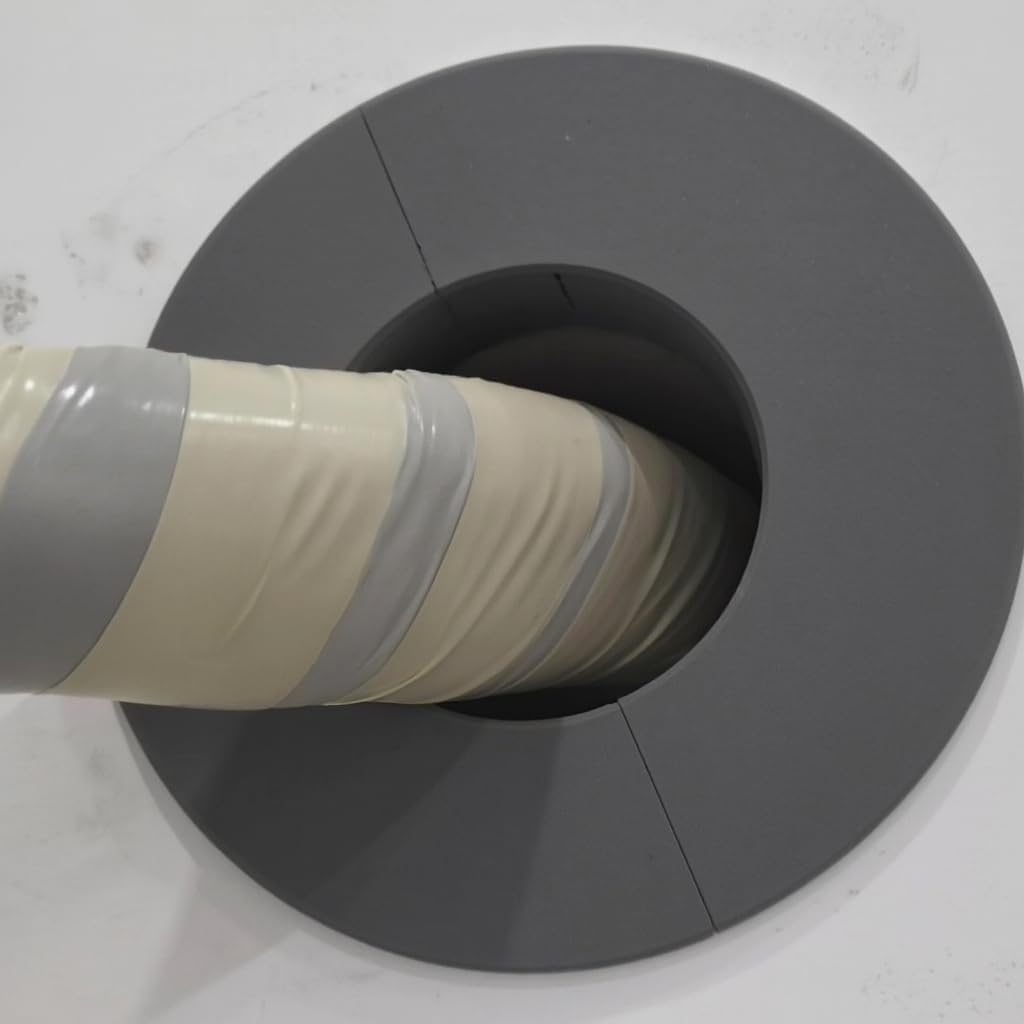 Klima Borusu Dekoratif Kapak, Plastik, Boru Deliği Kapatma Aparatı Koyu Gri