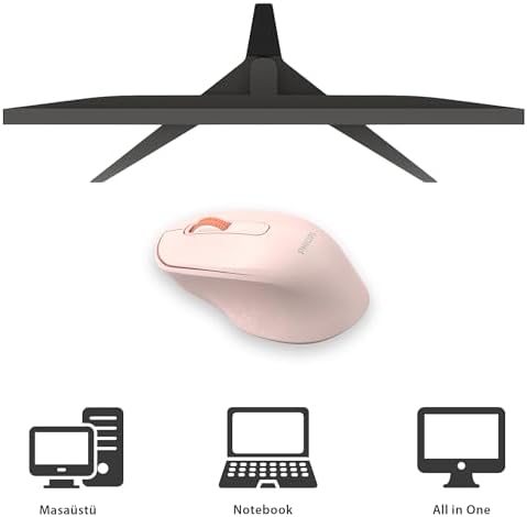 Alternative view of SPK7448 Kablosuz Bluetooth 1600DPI 4 Tuşlu Optik Sessiz Mouse Pembe