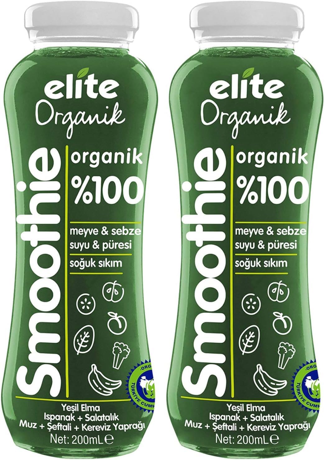 Alternative view of organic Smoothie Yeşil 200 ml (2 paketi)