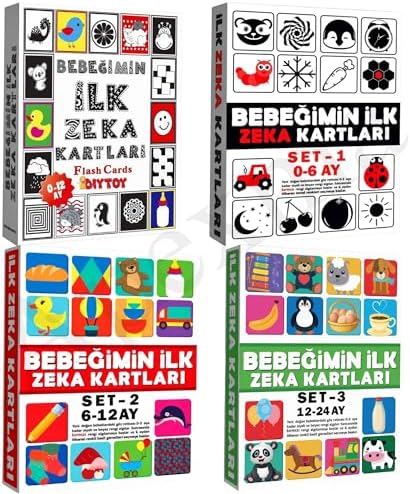 Alternative view of Bebeğimin Ilk Zeka Kartları 4'lü Set 0-24 Ay - Gelişim Destekleyici Resimli Eğitici Hafıza Kartları
