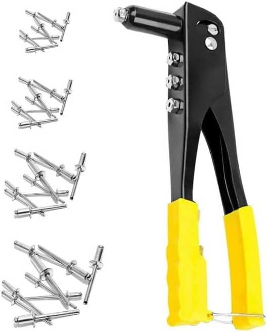 Alternative view of Professional Perçin Tabancası Seti, El Tipi Metal Perçin Aleti, Siyah-Sarı Saplı, 10 Adet Perçin ile Birlikte