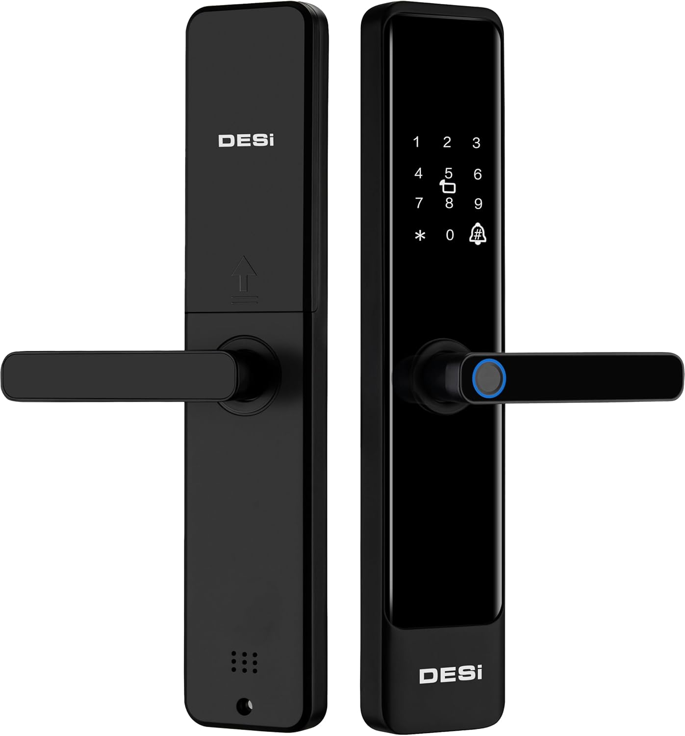 Alternative view of DESi QuiC Q016 Akıllı Kilit, Parmak İzi Okuyucu, Tuş Takımı, RFID Kart, Siyah, WiFi Hub Uyumlu(TTLOCK hub haricen satılır), iOS/ Kontrol, Türkçe Sesli Komut, 35-65mm Kapı Kalınlığı