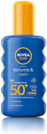 Alternative view of SUN SPF50 Yüksek Güneş Koruyucu ve Nemlendirici Vücut Spreyi 200ml, UVA UVB Koruması, Suya Dayanıklı + SUN Karoten Özlü Yoğun Bronzlaştırıcı Güneş Vücut Sprey 200ml