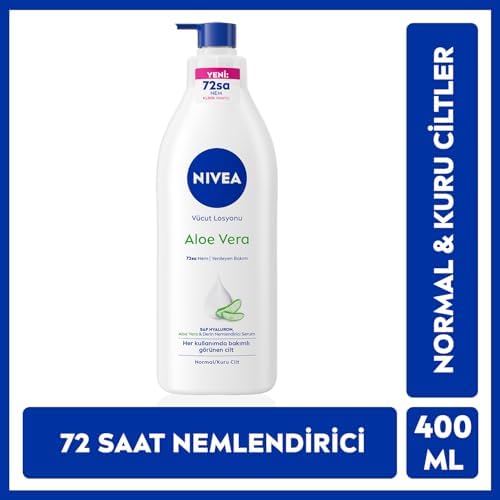 Vücut Losyonu Aloe 400 ml, Normal ve Kuru Ciltler için,72 Saat Nemlendirici,Hyaluron,Aloe,Yenileyici Bakım + Creme Soft Kremsi Dokunuş Banyo Ve Duş Jeli 750 ml