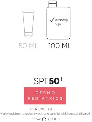 Çocuklar için Cildi Suya, Tere ve Kuma Karşı Çok Dayanıklı 50spf Uva