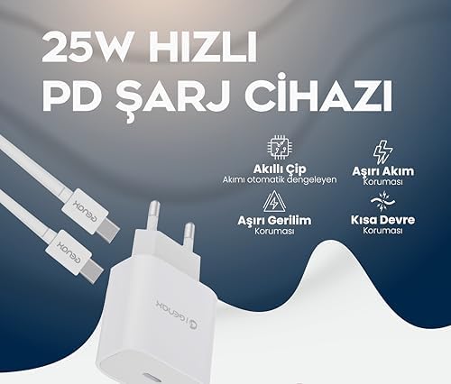 Alternative view of 25W Type-C Hızlı Şarj Seti – Adaptör + Kablo