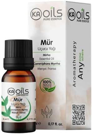 Alternative view of Mür Uçucu Yağı 5 ml - 100% Pure Commiphora Myrrha - Mistik ve Zengin Reçine Kokusu - Cilt Bakımı Desteği, Dinlendirici Ambiyans ve Ortam Kokusu İçin Doğal Yağ