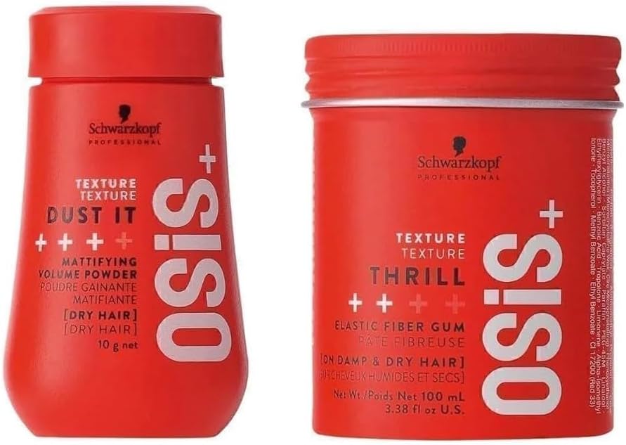OSiS+ Dust It Mat Pudra 10g ve Thrill Lifli Şekillendirici 100ml Set, SET.SKP.231006