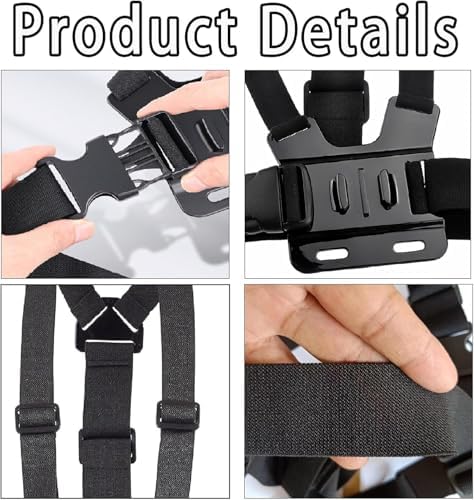 5 Parça Göğüs Bandı Aksiyon Kamera ve Telefon Tutucu – 360° Döner, Ayarlanabilir Harness, Spor ve Kayıt İçin Chest Mount Holder | ZR1130