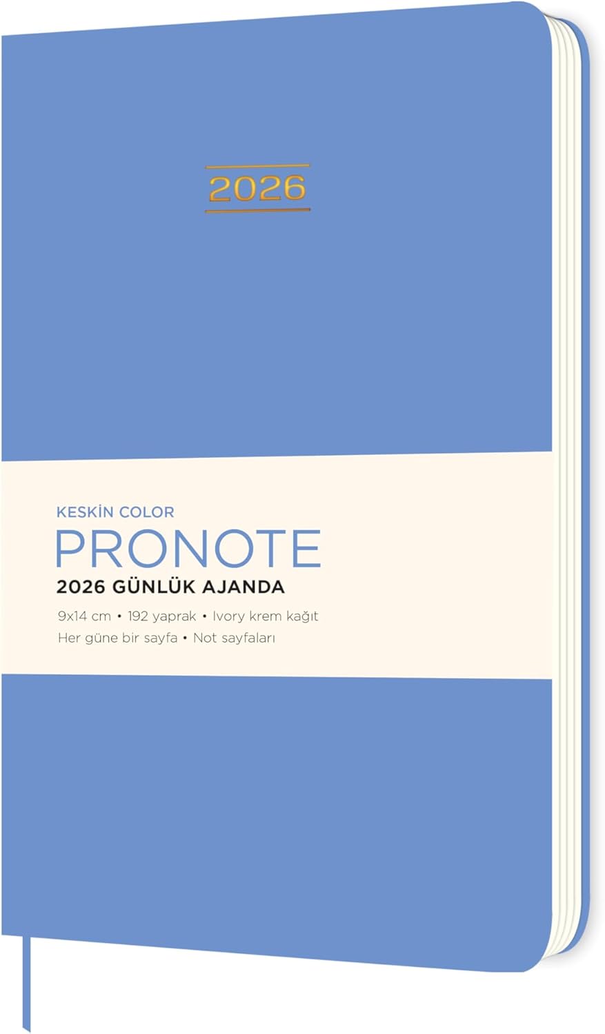 Keskin 2026 9x14 Pronote Günlük Ajanda - Mavi