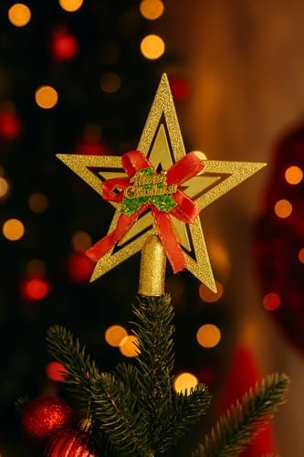 Alternative view of Yılbaşı Ağacı Yıldızı Kırmızı Kurdelalı Merry Christmas Yazılı Yılbaşı Süsü